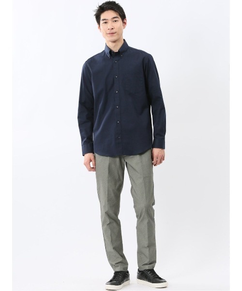 TAKA-Q(タカキュー)の「シャツ メンズ 長袖 ストレッチ 綿 ツイル ボタンダウン (シャツ/ブラウス・メンズ・ネイビー/ライトグレー・MEDIUM/LARGE/X-LARGE)」の17枚目の写真