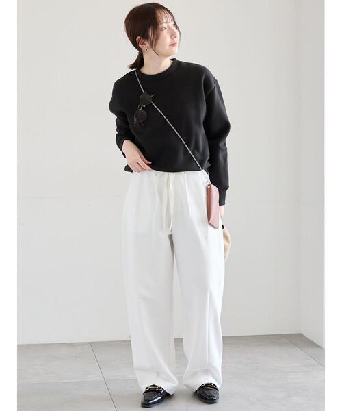 Te chichi（テチチ）の「ポンチハイウエストカーブパンツ《2026 spring catalog item》（その他パンツ・レディース・オフホワイト/ブラック/ピンク・F）」の8枚目の写真