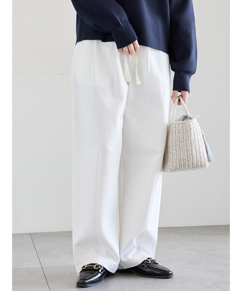 Te chichi（テチチ）の「ポンチハイウエストカーブパンツ《2026 spring catalog item》（その他パンツ・レディース・オフホワイト/ブラック/ピンク・F）」の14枚目の写真