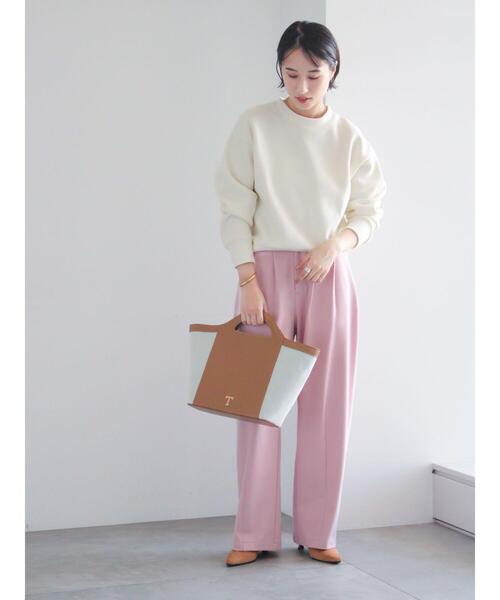 Te chichi（テチチ）の「ポンチハイウエストカーブパンツ《2026 spring catalog item》（その他パンツ・レディース・オフホワイト/ブラック/ピンク・F）」の15枚目の写真