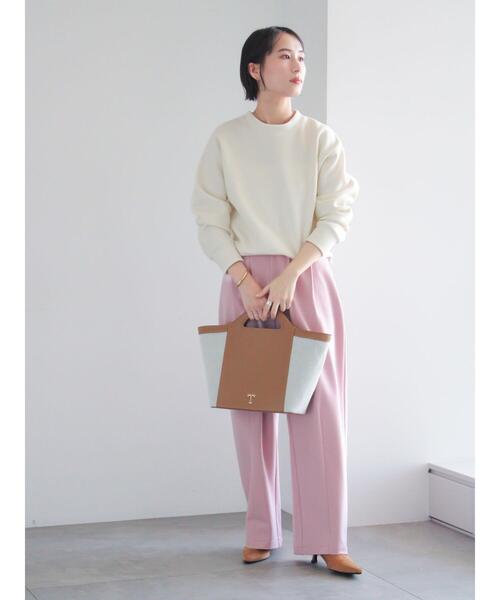 Te chichi（テチチ）の「ポンチハイウエストカーブパンツ《2026 spring catalog item》（その他パンツ・レディース・オフホワイト/ブラック/ピンク・F）」の16枚目の写真