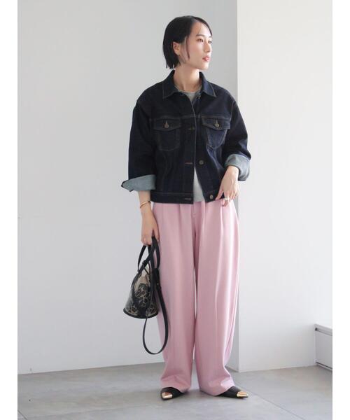 Te chichi（テチチ）の「ポンチハイウエストカーブパンツ《2026 spring catalog item》（その他パンツ・レディース・オフホワイト/ブラック/ピンク・F）」の18枚目の写真