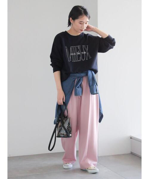 Te chichi（テチチ）の「ポンチハイウエストカーブパンツ《2026 spring catalog item》（その他パンツ・レディース・オフホワイト/ブラック/ピンク・F）」の19枚目の写真