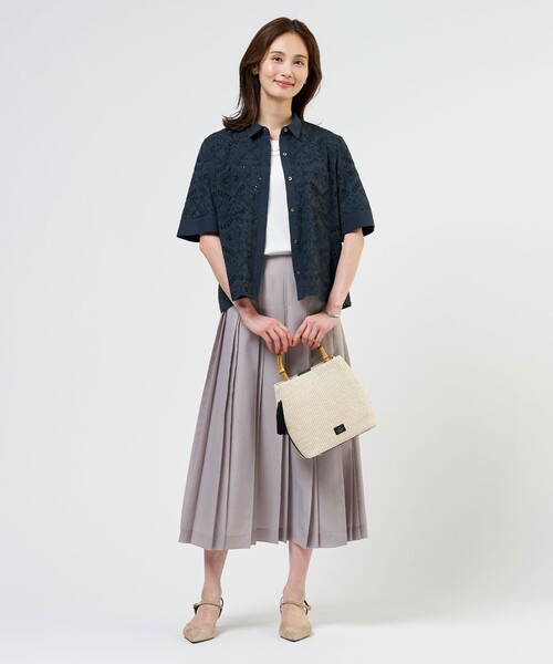 J.PRESS（ジェイプレス）の「【WEB限定カラーあり・2way】カゴバッグ（ショルダーバッグ・レディース・アイボリー系/ベージュ系/黄土色系・F）」の20枚目の写真
