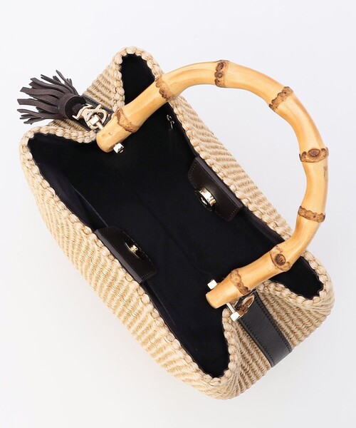 J.PRESS（ジェイプレス）の「【WEB限定カラーあり・2way】カゴバッグ（ショルダーバッグ・レディース・アイボリー系/ベージュ系/黄土色系・F）」の6枚目の写真