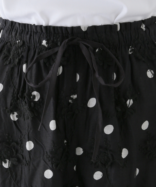 Spick & Span（スピックアンドスパン）の「《追加》crinkle crinkle crinkle 3D embroidery dot pants（その他パンツ・レディース・ブラック・FREE）」の21枚目の写真