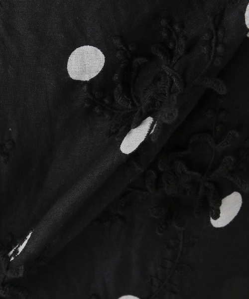 Spick & Span(スピックアンドスパン)の「《追加》crinkle crinkle crinkle 3D embroidery dot pants(その他パンツ・レディース・ブラック・FREE)」の6枚目の写真