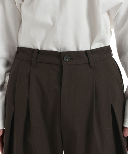 HARE（ハレ）の「CLEAR TEXTUREワイドストレートパンツ(HARE)（スラックス・メンズ・ブラック/グレー系その他/ブラウン・SMALL/MEDIUM）」の7枚目の写真