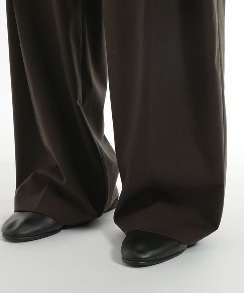 HARE（ハレ）の「CLEAR TEXTUREワイドストレートパンツ(HARE)（スラックス・メンズ・ブラック/グレー系その他/ブラウン・SMALL/MEDIUM）」の12枚目の写真