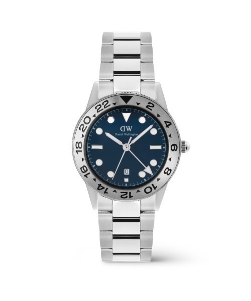 Iconic GMT Link Brushed Bezel Silver 40MM メイズ腕時計 シルバー