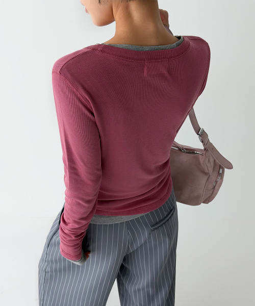 THE GREEN LAB（ザグリーンラボ）の「ソフトテンセルエアリー ロングスリーブ [ピンク]（Tシャツ/カットソー・レディース・その他・FREE）」の5枚目の写真