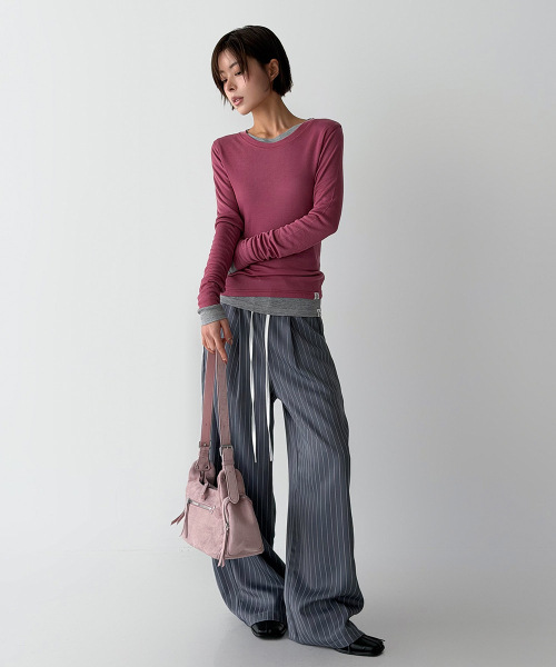 THE GREEN LAB（ザグリーンラボ）の「ソフトテンセルエアリー ロングスリーブ [ピンク]（Tシャツ/カットソー・レディース・その他・FREE）」の6枚目の写真