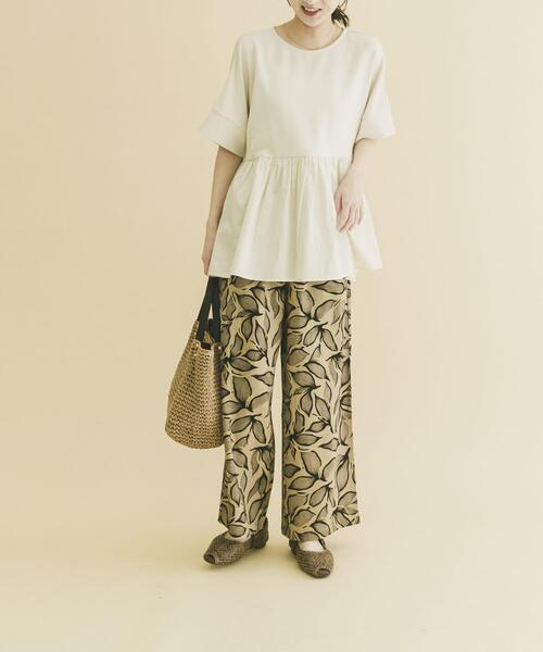 ITEMS URBANRESEARCH（アイテムズ アーバンリサーチ）の「ポンチドッキング半袖トップス（Tシャツ/カットソー・レディース・ライトブルー/チャコールグレー/オフホワイト/ブラック・FREE）」の20枚目の写真