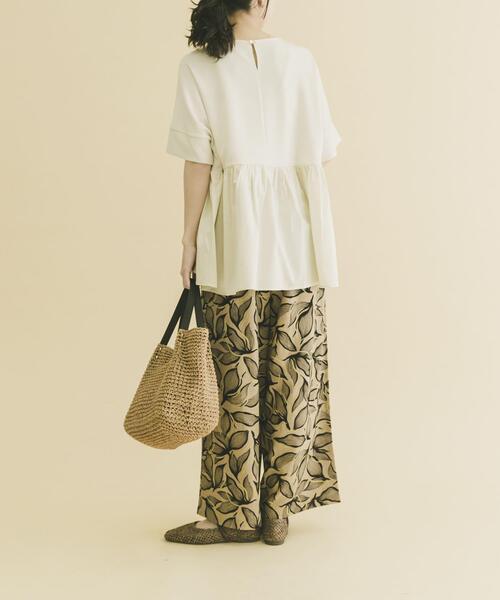 ITEMS URBANRESEARCH（アイテムズ アーバンリサーチ）の「ポンチドッキング半袖トップス（Tシャツ/カットソー・レディース・ライトブルー/チャコールグレー/オフホワイト/ブラック・FREE）」の21枚目の写真