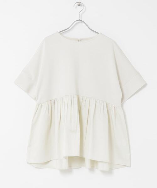 ITEMS URBANRESEARCH（アイテムズ アーバンリサーチ）の「ポンチドッキング半袖トップス（Tシャツ/カットソー・レディース・ライトブルー/チャコールグレー/オフホワイト/ブラック・FREE）」の22枚目の写真