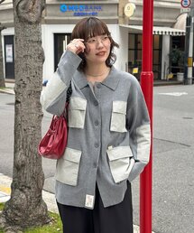 CPCM（シーピーシーエム）の「【HIJIRI’s企画】ニットミリタリーシャツ（カーディガン/ボレロ）」