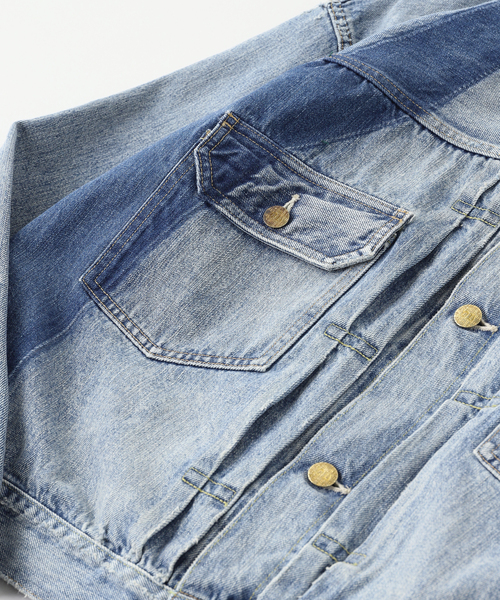 EDIFICE（エディフィス）の「Dear Boro（ディアボロ）1985 Denim Jacket（デニムジャケット・メンズ・ネイビー・MEDIUM/LARGE）」の3枚目の写真