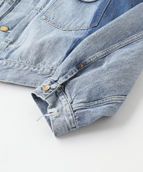 EDIFICE（エディフィス）の「Dear Boro（ディアボロ）1985 Denim Jacket（デニムジャケット・メンズ・ネイビー・MEDIUM/LARGE）」の4枚目の写真