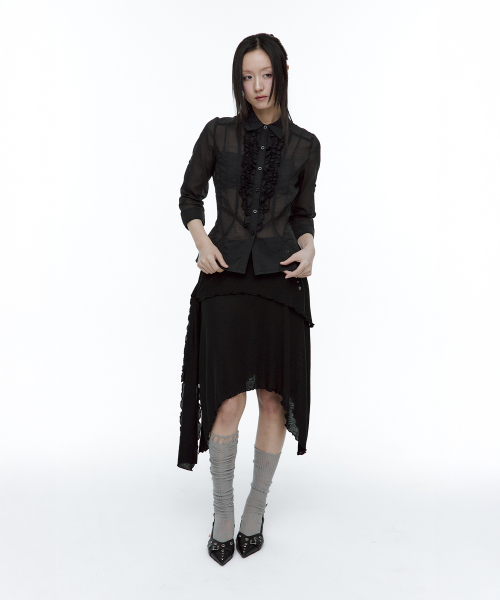 ROUGHNECK(ラフネック)の「フリルシアシャツブラック(シャツ/ブラウス・レディース・その他・SMALL/MEDIUM)」の7枚目の写真