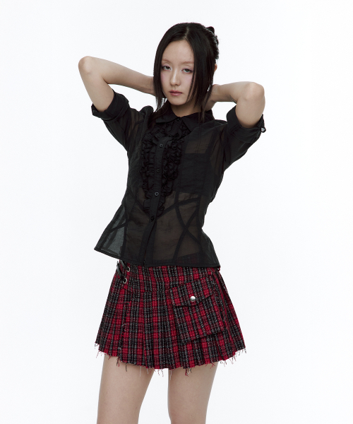 ROUGHNECK(ラフネック)の「フリルシアシャツブラック(シャツ/ブラウス・レディース・その他・SMALL/MEDIUM)」の10枚目の写真