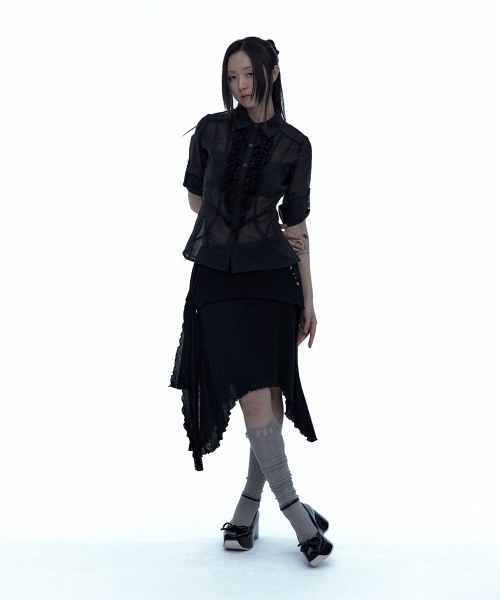 ROUGHNECK(ラフネック)の「フリルシアシャツブラック(シャツ/ブラウス・レディース・その他・SMALL/MEDIUM)」の12枚目の写真