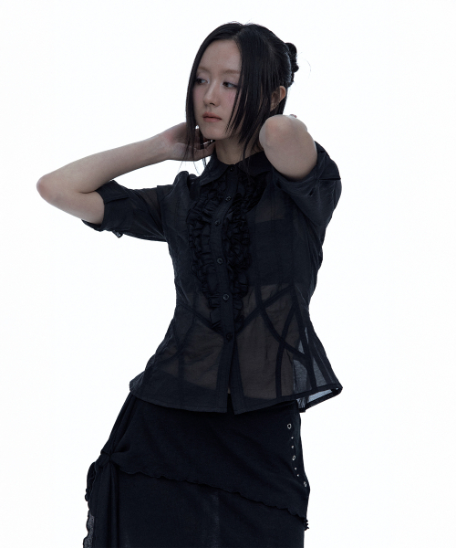 ROUGHNECK(ラフネック)の「フリルシアシャツブラック(シャツ/ブラウス・レディース・その他・SMALL/MEDIUM)」の13枚目の写真