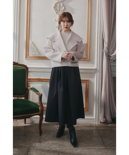 Her lip to(ハーリップトゥー)の「Clara Volume Skirt(スカート・レディース・ブラック/バーガンディー/グリーン系/ベージュ系・M/S)」の8枚目の写真