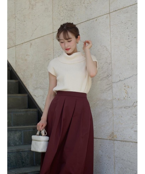 Her lip to(ハーリップトゥー)の「Clara Volume Skirt(スカート・レディース・ブラック/バーガンディー/グリーン系/ベージュ系・M/S)」の13枚目の写真