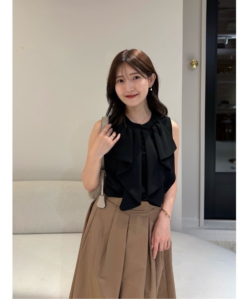 Her lip to(ハーリップトゥー)の「Clara Volume Skirt(スカート・レディース・ブラック/バーガンディー/グリーン系/ベージュ系・M/S)」の16枚目の写真