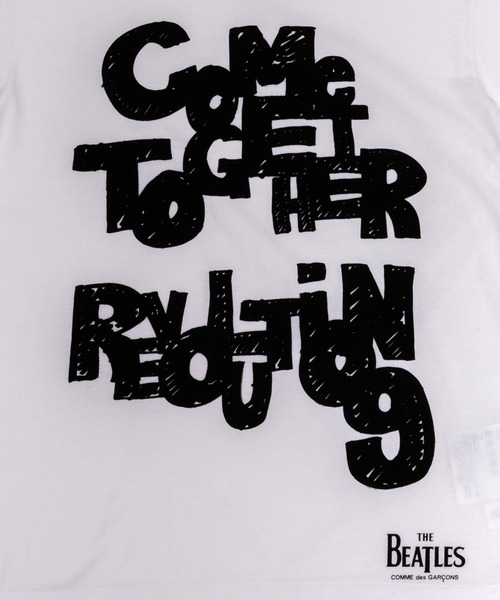 THE BEATLES COMME des GARCONS(ザ ビートルズ コムデギャルソン)の「THE BEATLES 「TITLE」TEE(Tシャツ/カットソー・メンズ・ホワイト・XXL/XL/L/M/S/XS)」の2枚目の写真