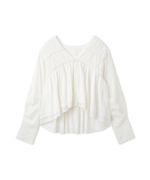 emmi（エミ）の「コットンギャザーブラウス【アンサンブル対応】（シャツ/ブラウス・レディース・ホワイト/ピンク・F）」の15枚目の写真