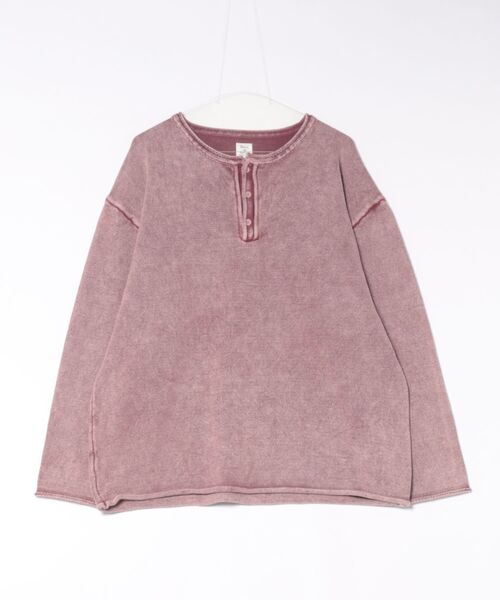 Revo.（レボ）の「Revo. ピグメント加工 ヘンリーネック ニット（ニット/セーター・メンズ・ブルー/ラベンダー・2）」の2枚目の写真