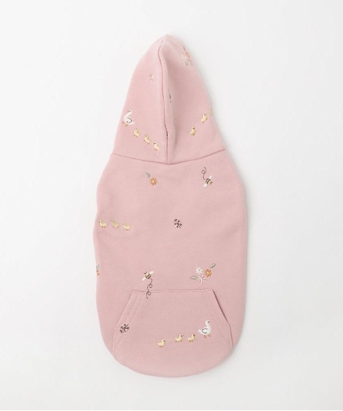 moncheri（モンシェリ）の「花柄ノースリーブパーカー（ペットウェア・レディース・アイボリー/ピンク・XL/L/M/S）」の2枚目の写真