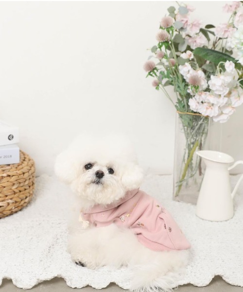 moncheri（モンシェリ）の「花柄ノースリーブパーカー（ペットウェア・レディース・アイボリー/ピンク・XL/L/M/S）」の13枚目の写真