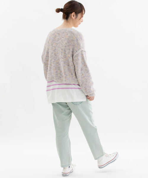 POU DOU DOU(プードゥドゥ)の「normesとりポケットパンツ(その他パンツ・レディース・ブラック/インディゴブルー/ベージュ/パープル系・M)」の9枚目の写真