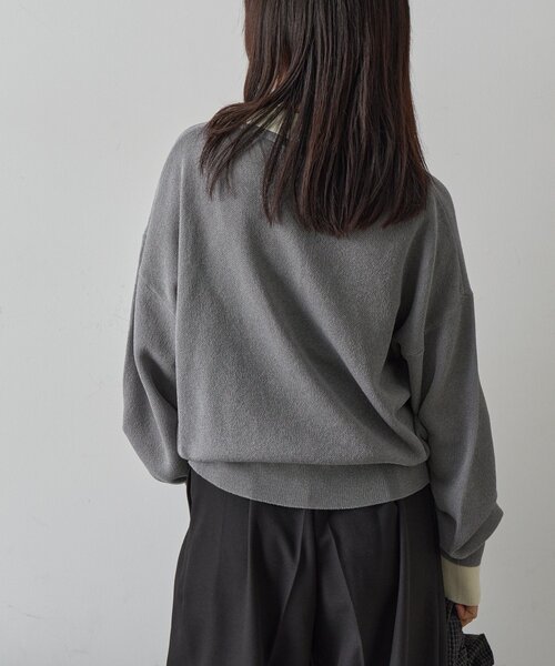 goocy（グーシー）の「レイヤードライクポロプルオーバー（ニット/セーター・レディース・ブラック/チャコールグレー/グレー・FREE）」の15枚目の写真