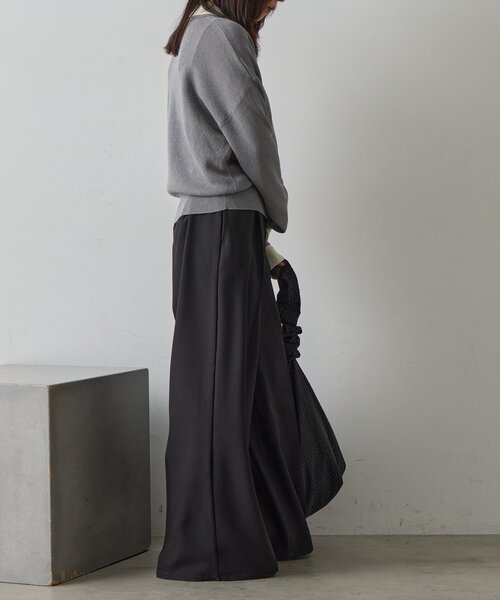 goocy（グーシー）の「レイヤードライクポロプルオーバー（ニット/セーター・レディース・ブラック/チャコールグレー/グレー・FREE）」の19枚目の写真