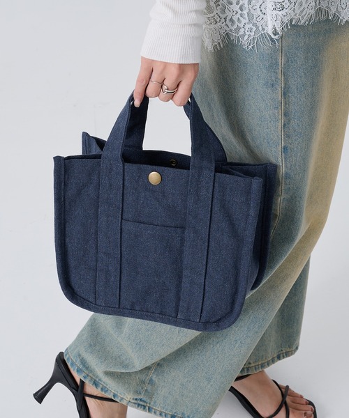 A by MAGASIN DE MODE(エーバイマガジンデモード)の「【A by MAGASIN DE MODE】e.e.p.スクエアプチトート カジュアル ミニトート SNBD(トートバッグ・レディース・ベージュ/ネイビー/アイボリー/ブラック/カーキ/グレー・FREE)」の6枚目の写真