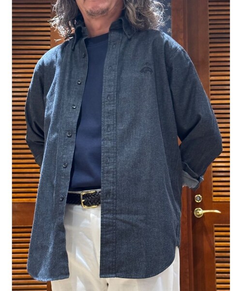 BROOKS BROTHERS(ブルックスブラザーズ)の「◆オンラインストア限定◆ ビッグGFロゴ デニムシャツ Traditional Fit(シャツ/ブラウス・メンズ・ブルー/ブラック・SMALL/LARGE/X-LARGE/MEDIUM)」の7枚目の写真