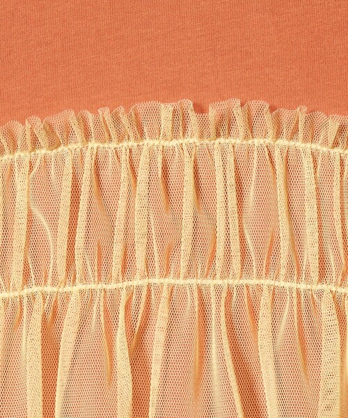 green label relaxing（グリーンレーベルリラクシング）の「【スタメンシリーズ】チュールドッキング Tシャツ / キッズ  100cm-160cm UVカット 接触冷感  吸水速乾（Tシャツ/カットソー・キッズ・オフホワイト/ライトブルー/オレンジ・140cm/120cm/100cm/110cm/160cm/150cm/130cm）」の6枚目の写真