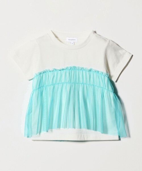 green label relaxing（グリーンレーベルリラクシング）の「【スタメンシリーズ】チュールドッキング Tシャツ / キッズ  100cm-160cm UVカット 接触冷感  吸水速乾（Tシャツ/カットソー・キッズ・オフホワイト/ライトブルー/オレンジ・140cm/120cm/100cm/110cm/160cm/150cm/130cm）」の7枚目の写真