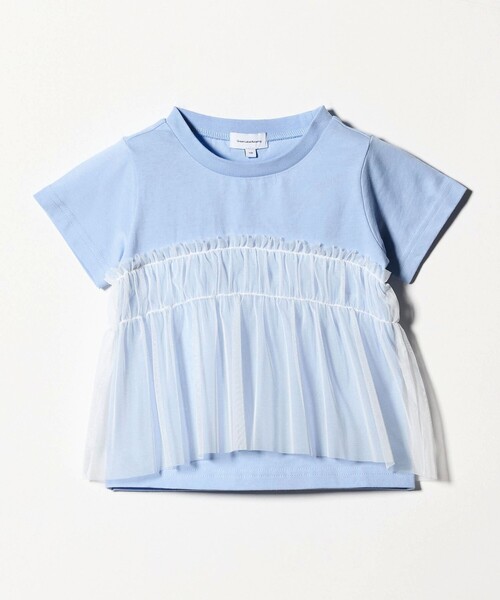 green label relaxing（グリーンレーベルリラクシング）の「【スタメンシリーズ】チュールドッキング Tシャツ / キッズ  100cm-160cm UVカット 接触冷感  吸水速乾（Tシャツ/カットソー・キッズ・オフホワイト/ライトブルー/オレンジ・140cm/120cm/100cm/110cm/160cm/150cm/130cm）」の10枚目の写真