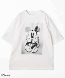 JOHNBULL/ジョンブル MICKEY MOUSE フロント プリント 半袖 Tシャツ / JT261C41 / ミッキーマウス