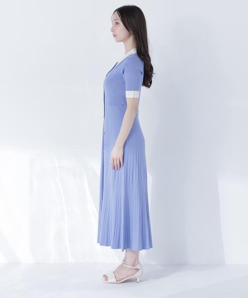NATURAL BEAUTY BASIC(ナチュラルビューティーベーシック)の「レース襟ニットワンピース(ワンピース・レディース・ネイビー/ブルー/ブラック・P/S/MEDIUM)」の10枚目の写真