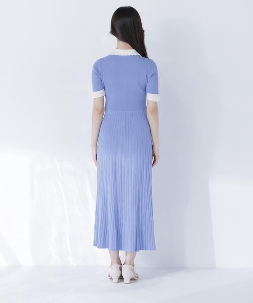NATURAL BEAUTY BASIC(ナチュラルビューティーベーシック)の「レース襟ニットワンピース(ワンピース・レディース・ネイビー/ブルー/ブラック・P/S/MEDIUM)」の11枚目の写真