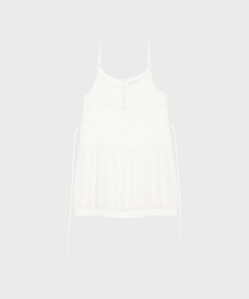ALKI ALKA(アルキアルカ)の「Pleated Chiffon Mini Dress (Ivory)(ワンピース・レディース・ホワイト・MEDIUM/SMALL/FREE)」の5枚目の写真