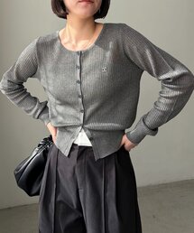 CAPRICIEUX LE'MAGE | シアーリブカーディガン(カーディガン/ボレロ)