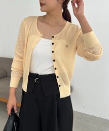 シアーリブカーディガン