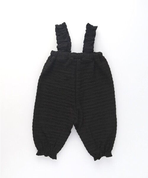 BRANSHES(ブランシェス)の「【おそろい】カットジャガードサロペット風カバーオール(ロンパース・キッズ・アイボリー/ブラック・80/70)」の9枚目の写真