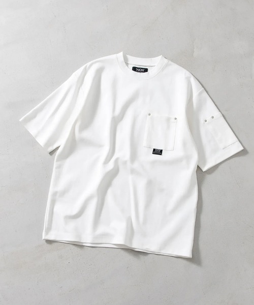 TAION(タイオン)の「【TAION(タイオン)】〈ユニセックス〉ノンダウン ワーク リベットポケット Tシャツ(Tシャツ/カットソー・メンズ・ブラック/ホワイト・S/M/L/XL/2XL/3XL)」の8枚目の写真